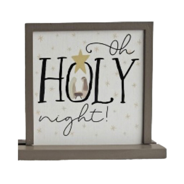 TABLETOP DECOR 6.75X1.5X6.25 OH HOLY NIGHT