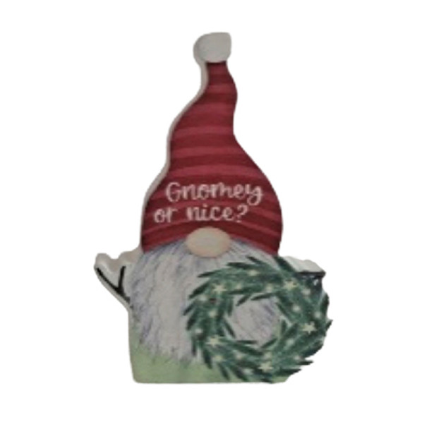 FIGURINE 4X6 GNOMEY OR NICE WREATH DIE CUT