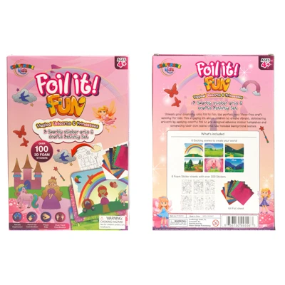 FOIL IT FUN MAGICAL UNICORNS & PRINCESSES STICKER ARTS AND CRAFTS ACTIVITY SET
