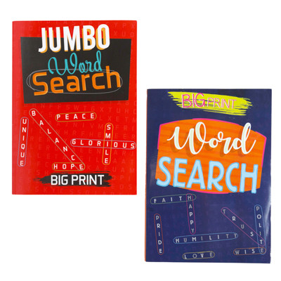 BIG PRINT JUMBO WORD SEARCH 2 ASSORTED 320 PG REF #3303