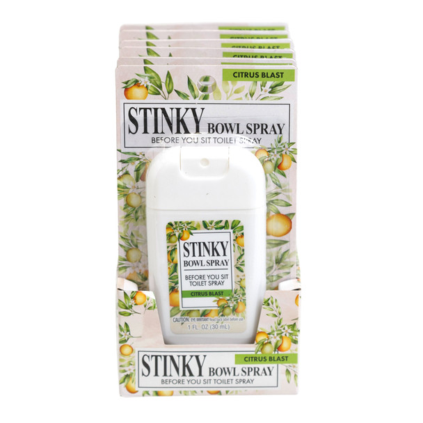 STINKY BOWL SPRAY 1OZ CITRUS BLAST 6PC PDQ PEGGABLE