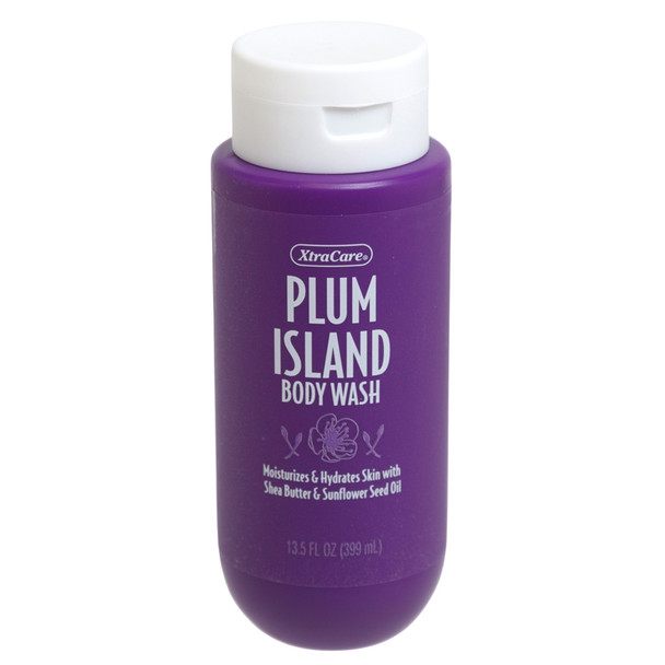 BODY WASH 13.5OZ PLUM ISLAND MOISTURIZES & HYDRATES SHEA BUTTER & SUNFLOWER SEED OIL SOL XTRACARE
