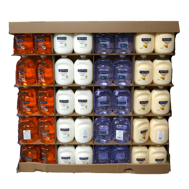 SOAP LIQUID 64.24OZ 160PC HALF PALLET DISPLAY SPA SOAP 4ASSORTED