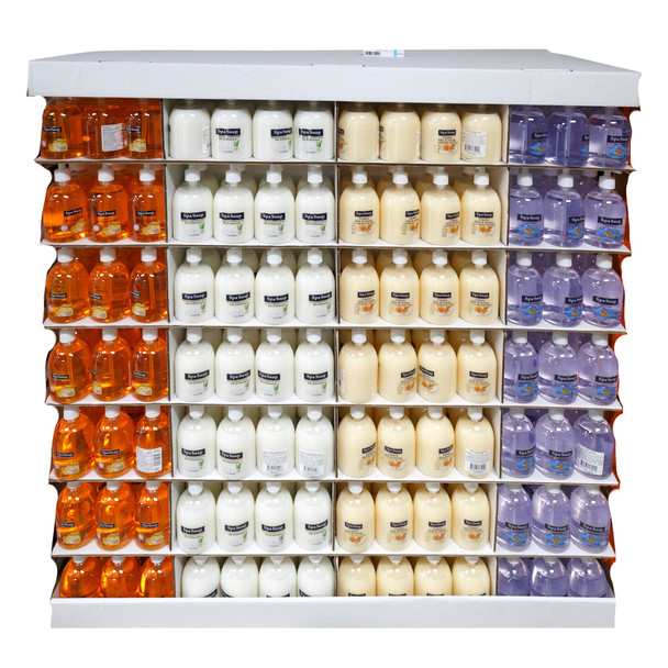 SOAP LIQUID 16OZ PUMP 490PC HALF PALLET DISPLAY SPASOAP 4ASSORTED