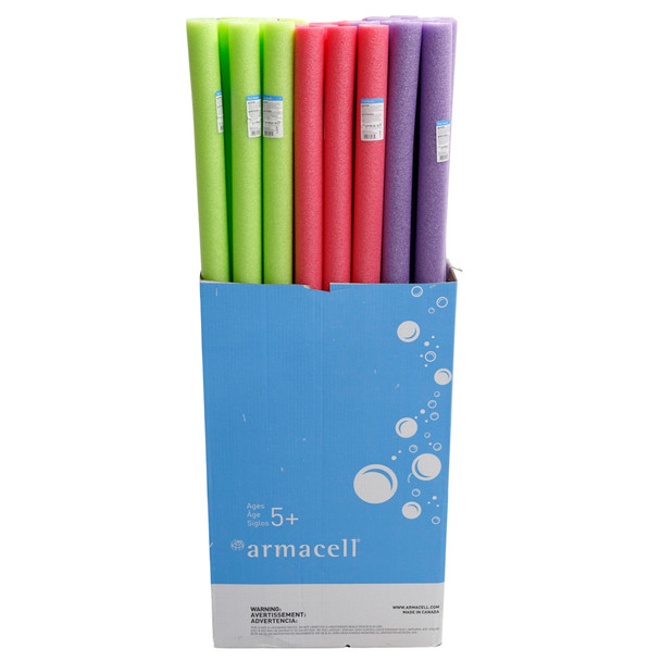 POOL NOODLE 56INCH IN 42PC DISPLAY 3ASSORTED COLORS ARMACELL