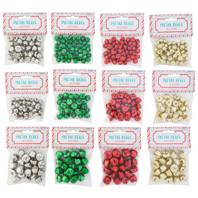 JINGLE BELLS 3 SIZE/4COLOR 1EACH ON 12PC DISPLAY STRIP 20/32/50CT PBH