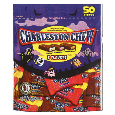 CHARLESTON CHEW VARIETY 50 PCS 14.94 OZ STAND UP BAG IN COUNTER DISPLAY