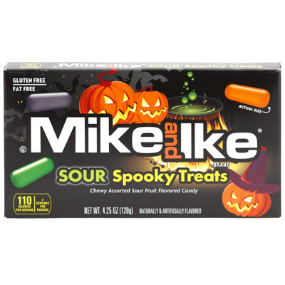 MIKE + IKE SOUR SPOOKY TREATS 4.25 OZ THEATER BOX IN FLOOR DSIPLAY