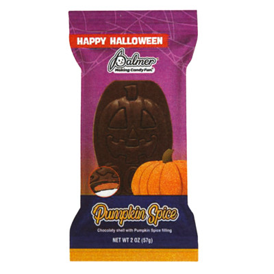 PALMER PUMPKIN SPICE FILLING IN CHOCOLATY SHELL 2 OZ UN COUNTER DISPLAY