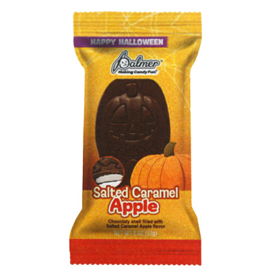 PALMER SALTED CARAMEL APPLE FLAVOR IN CHOCOLATY SHELL 2 OZ IN COUNTER DISPLAY