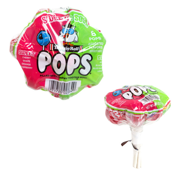 TOOTSIE POPS SWEET AND SOUR 3.6 OZ BUNCH PACK IN 130 CT FLOOR DISPLAY