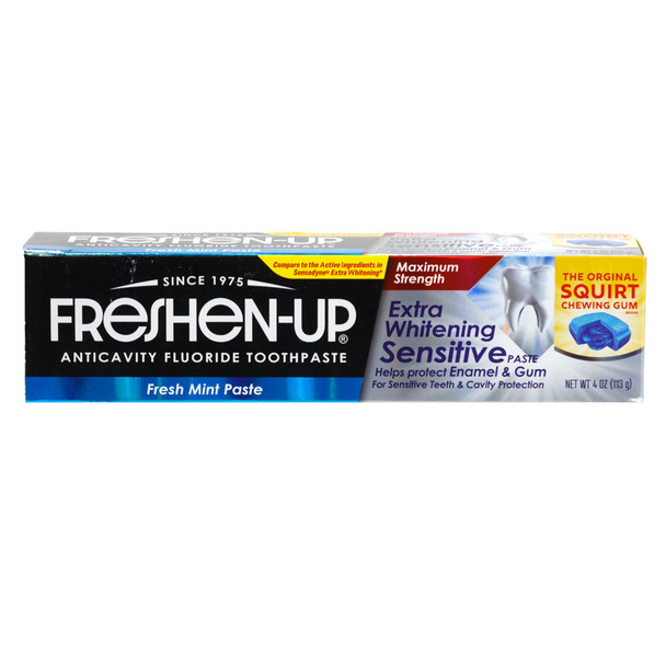 FRESHEN-UP TOOTHPASTE 4OZ FRESH MINT PASTE EXTRA WHITENING SENSITIVE EXPIRE AUGUST 2027