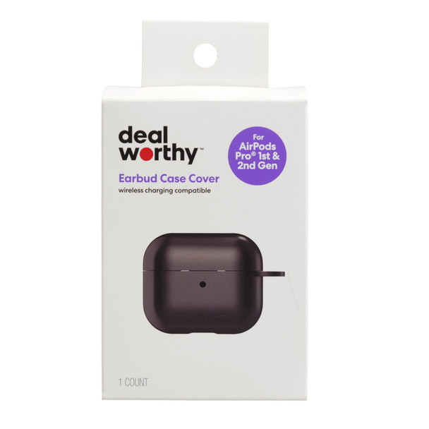 DEAL WORTHY EARBUD CASE COVER BLACK FOR AIRPODS PRO 1ST GEN & 2ND GEN