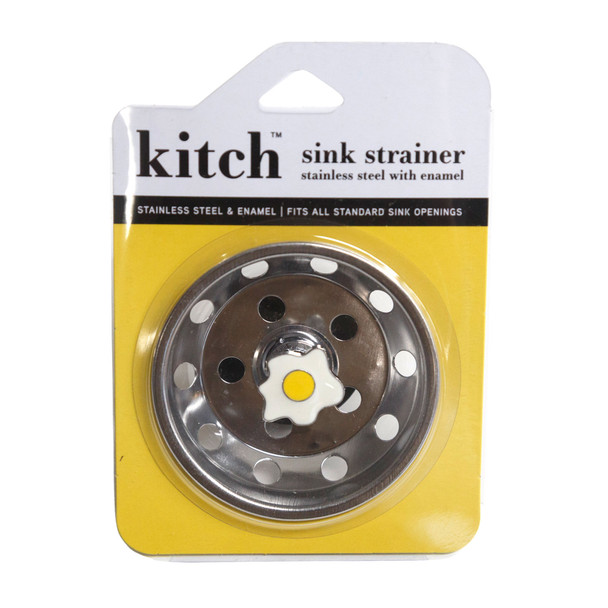 SINK STRAINER W/ENAMEL EGG STAINLESS STEEL KITCH