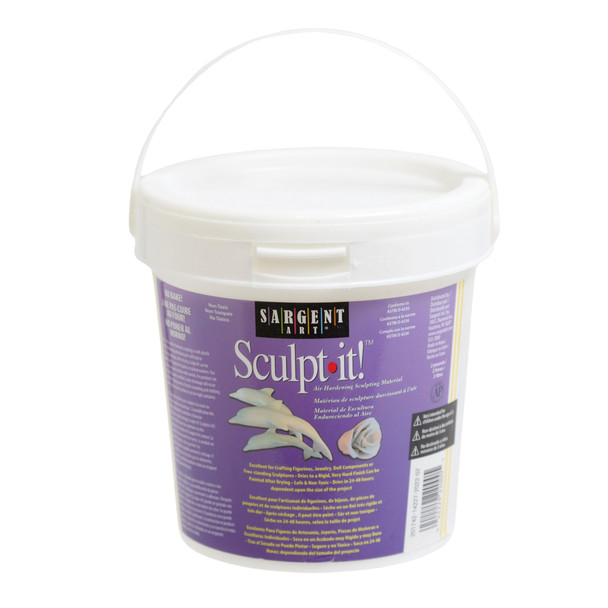 SCULPT- IT 2LB AIR HARDENING CRAFT MATERIAL RESEALABLE TUB SARGEN ART