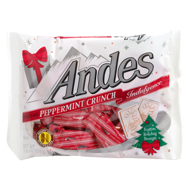 ANDES PEPPERMINT CRUNCH 7.6 OZ BAG COUNTER DISPLAY