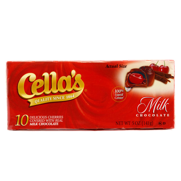CELLAS MILK CHOCOLATE 5 OZ BOX IN COUNTER DISPLAY