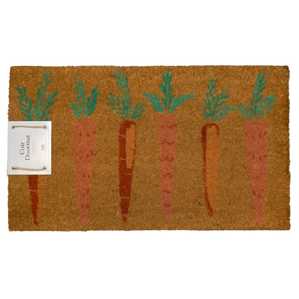 DOORMAT 18X27 CUTE CARROTS COIR/PVC PEGGABLE