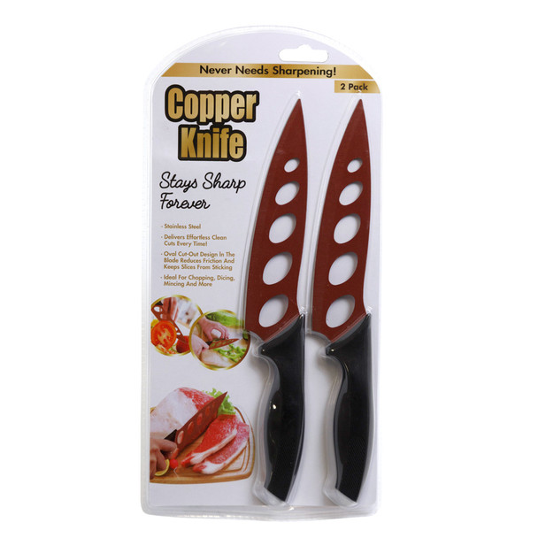COPPER KNIFE 2PK 9.5 INCH STAINLESS STEEL STAYS SHARP FOREVER