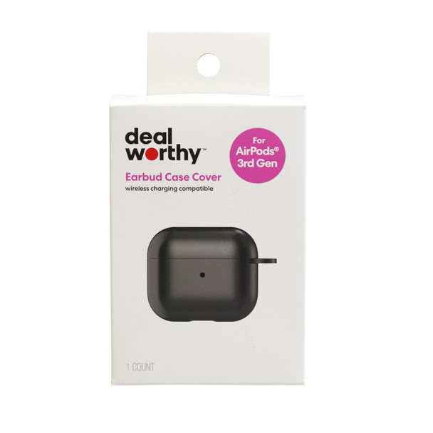 DEAL WORTHY EARBUD CASE COVER BLACK FOR AIRPODS 3 GEN
