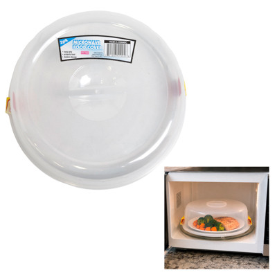 MICROWAVE FOOD COVER 2PK CLEAR COLORS IN PDQ#14322