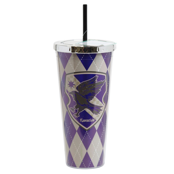 FOIL CUP W/STRAW 20 OZ INSULATED DOUBLE WALL RAVENCLAW HARRY POTTER