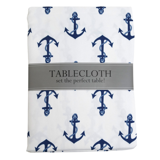 TABLECLOTH 60X120 W/ZIPPER ANCHORS AWAY PRINT INDOOR/OUTDOOR STAIN/WATER PROOF 100%POLYESTER