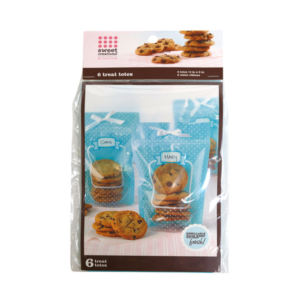 TREAT BAG 6CT RESEALABLE 6X9 SWEET CREATIONS PEGGABLE