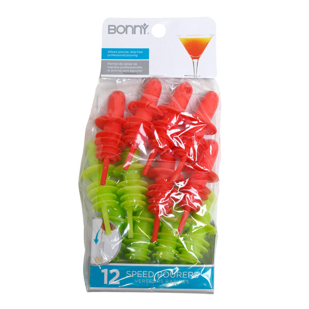 POUR SPOUT POURERS 12PK SPEED BARWARE BONNY PEGGABLE HEADER CARD