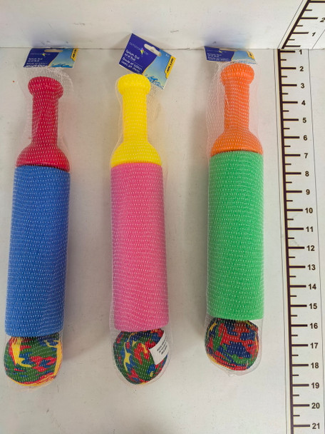 SPLASH BAT & BALL PLAYSET 12IN BAT/2.5IN BALL NETBAG W/HEADER