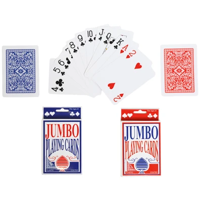 PLAYING CARDS JUMBO COATED 3.4 X 4.8IN PEGGABLE BOX