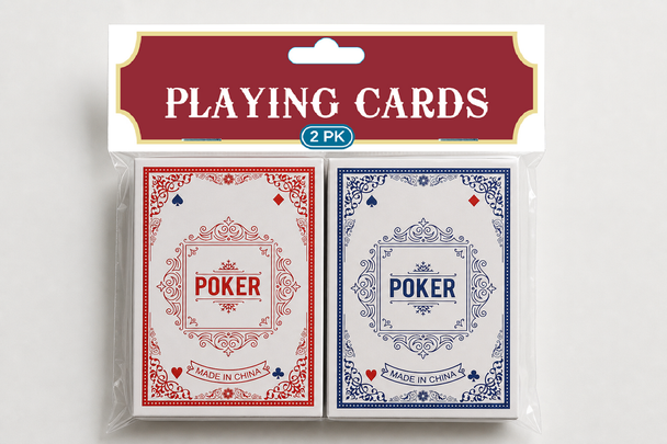 PLAYING CARDS 2PK POKER COATED/PBH