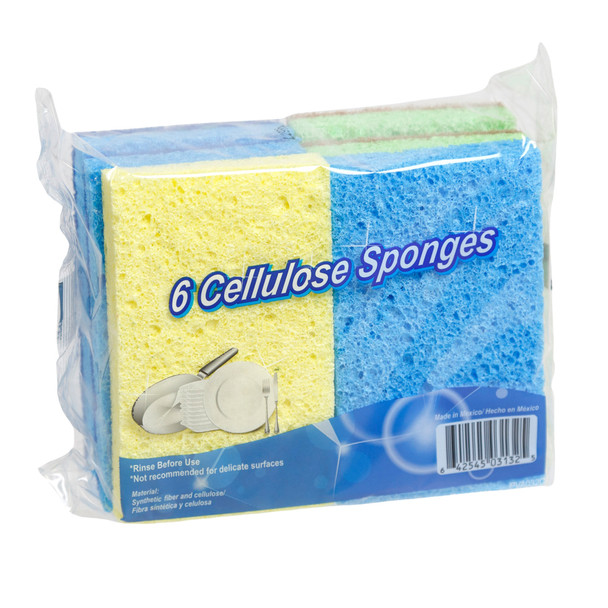 SPONGES CELLULOSE 6PK SLIGHT IRREGULARS