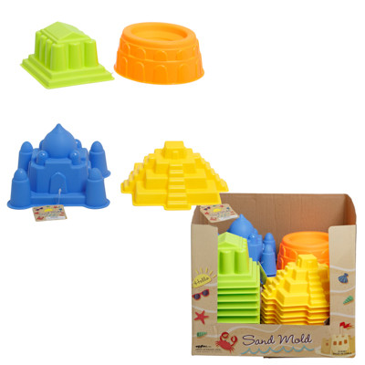 SAND MOLD HISTORIC SITE 4AST PLASTIC SHAPES/COLORS IN 48PC PDQ