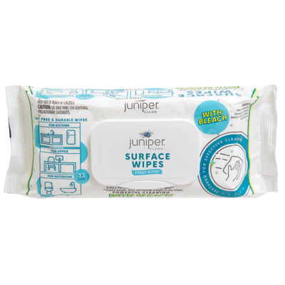 BLEACH SURFACE WIPES 72CT FRESH SCENT 5.5INX7IN WIPE JUNIPER CLEAN NO ONLINE SALES