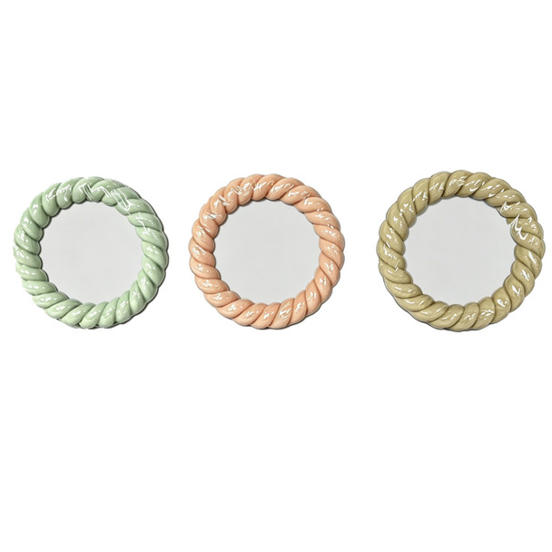FRAME PLASTIC ROUND 4IN DIA ROPED EDGE 3AST COLORS/UPC LABEL