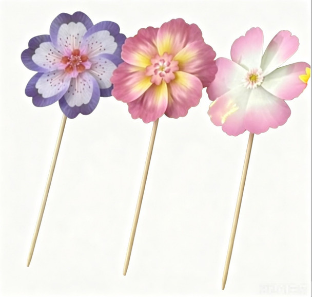 JUMBO PINWHEEL FLOWER 4AST 12IN DIA X 30IN L