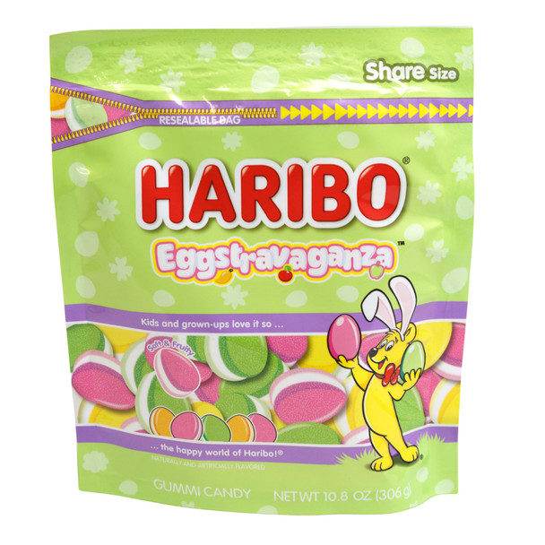 HARIBO EGGSTRAVAGANZA 10.8 OZ GUMMY CANDY COUNTER DISPLAY