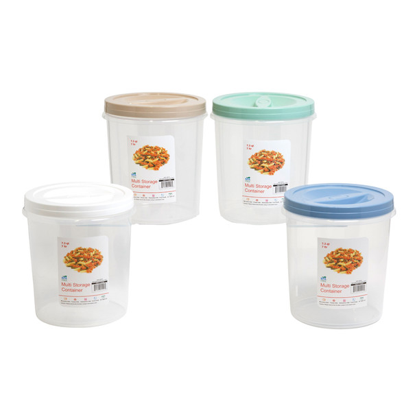 STORAGE CONTAINER 7.3 QT 7.0L SCREW TOP 4 NEW COLOR LIDS CLEAR BOTTOM #CRYSTAL 8 - 14781