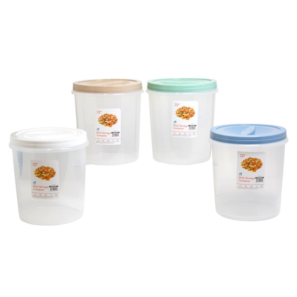 STORAGE CONTAINER 15.8 QT 15.0L SCREW TOP 4 NEW COLOR LIDS CLEAR BOTTOM #CRYSTAL 10 - 14801