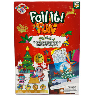 CHRISTMAS FOIL IT FUN CRAFT ACTIVITY SET OVER 100 3D FOAM STICKERS