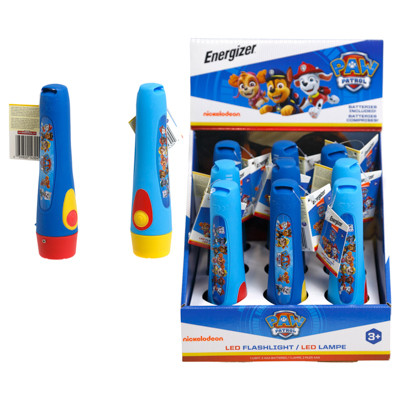 PAW PATROL ENERGIZER FLASHLIGHT NICKELODEON 2AA BATTERIES / 2AST COLORS/ 9PC DISPLAY BOX NO ONLINE SALES SELL IN USA ONLY