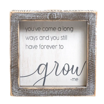 WALL SIGN 5X5X1.5 GROW WOOD (10.00)