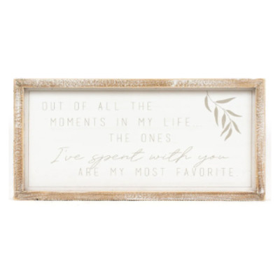 WALL SIGN 15X8X1.5 MOMENTS WOOD (22.00)