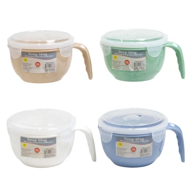 SOUP MUG MICROWAVABLE 28-OZ WITH VENT COVER IN PDQ#14100