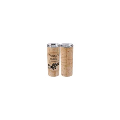 TUMBLER 20OZ 3X7.75 TODAYS MOOD SPONSORED BY COFFEE STAINLESS STEEL/PLASTIC