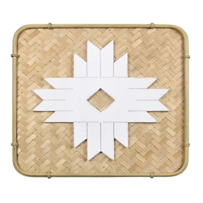 WALL ART NATURAL HOME WOOD 14X0.5X14