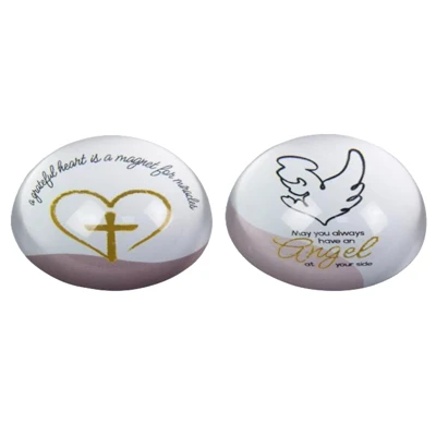 PAPER WEIGHT 4AST MEMORIAL MAGNIFYING GLASS 3.07X3.07X1.54