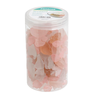SEAGLASS 30OZ DECORATIVE ACCENTS PINK PLASTIC JAR