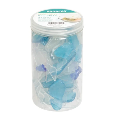 SEAGLASS 30OZ DECORATIVE OCEAN BLUE PLASTIC JAR